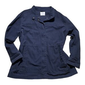 Old Navy Women’s Navy Blue Twill Utility Filed Jacket (Size: XL)